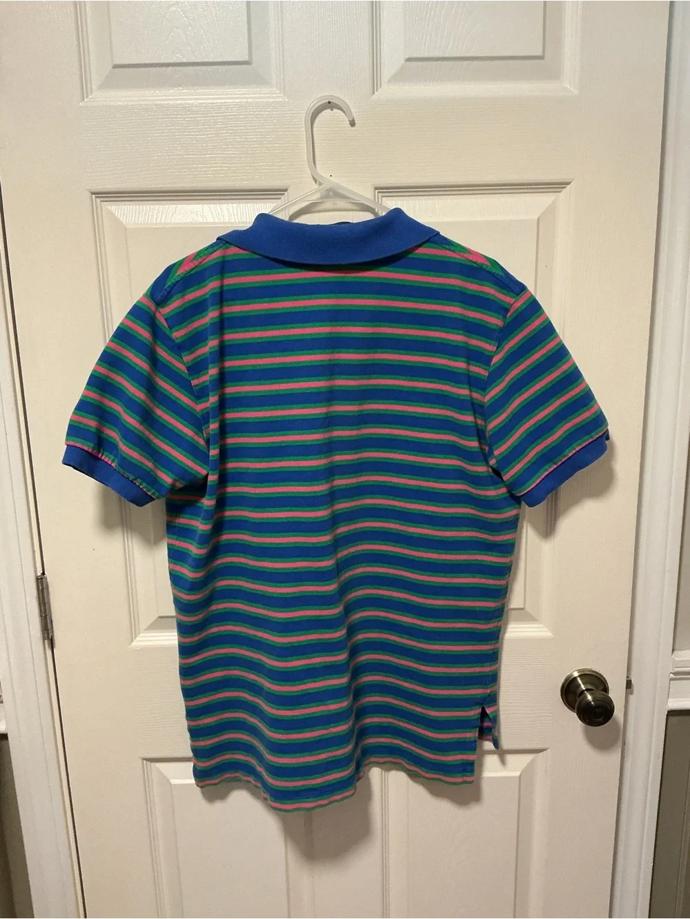Vintage Polo Ralph Lauren Striped Polo Shirt Men’s XL Blue Green Pink Cotton